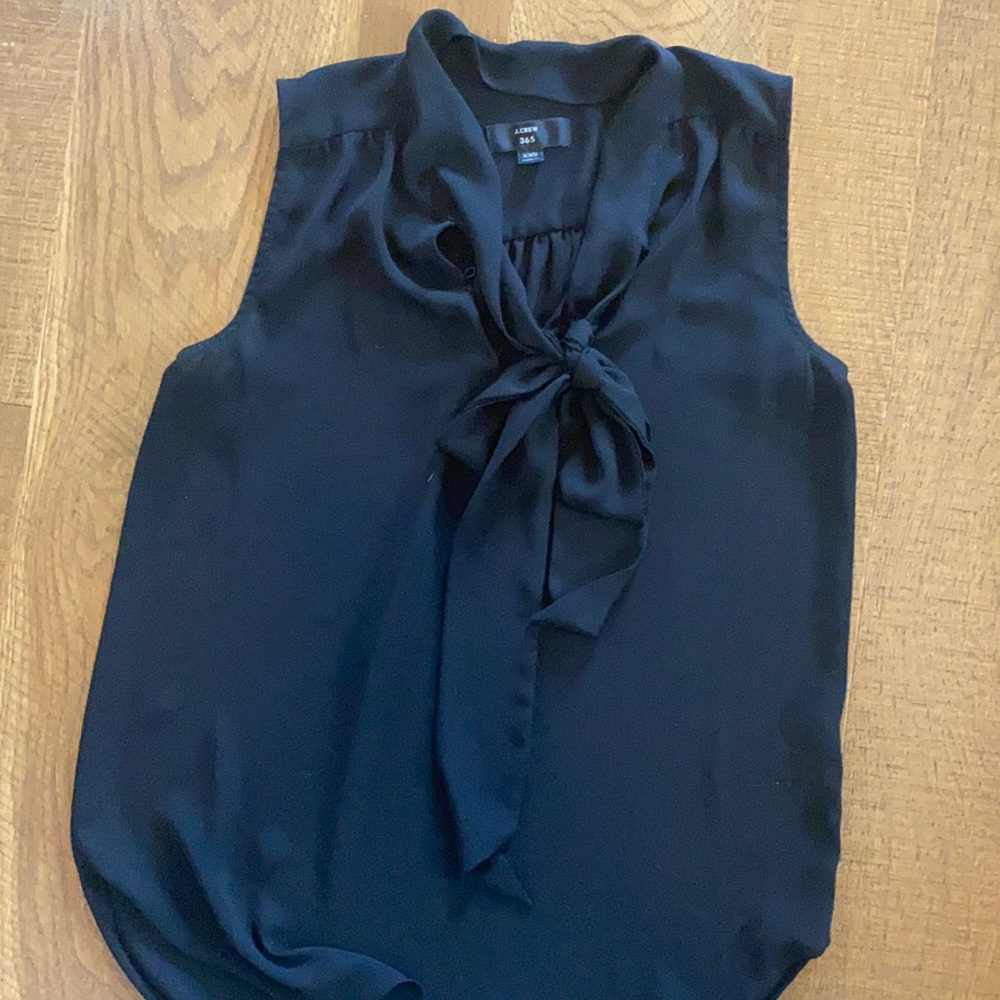 Jcrew tie neck blouse XXS